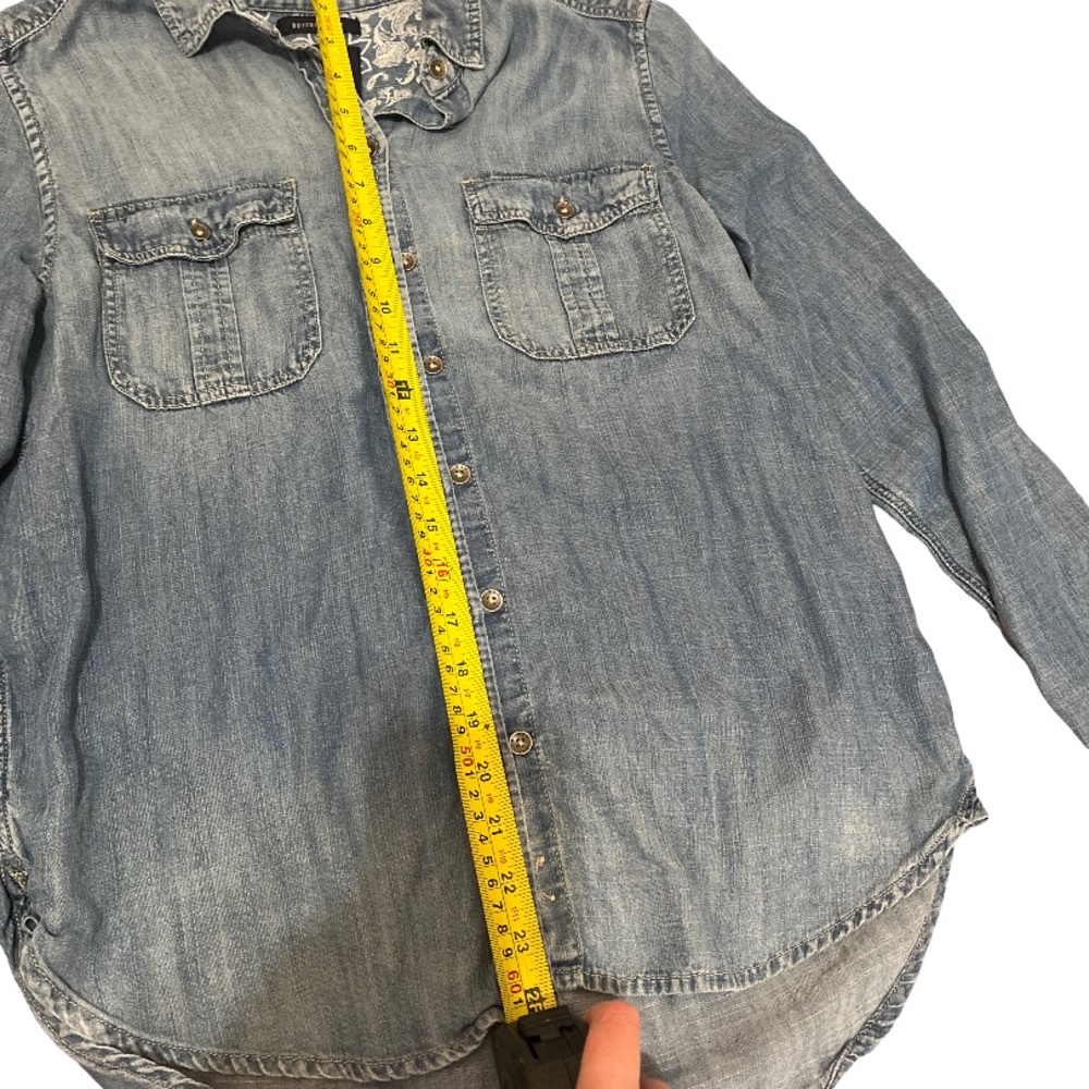 American Eagle Outfitters Y2K Denim Vintage Boyfriend Shirt - Picture 5 of 8